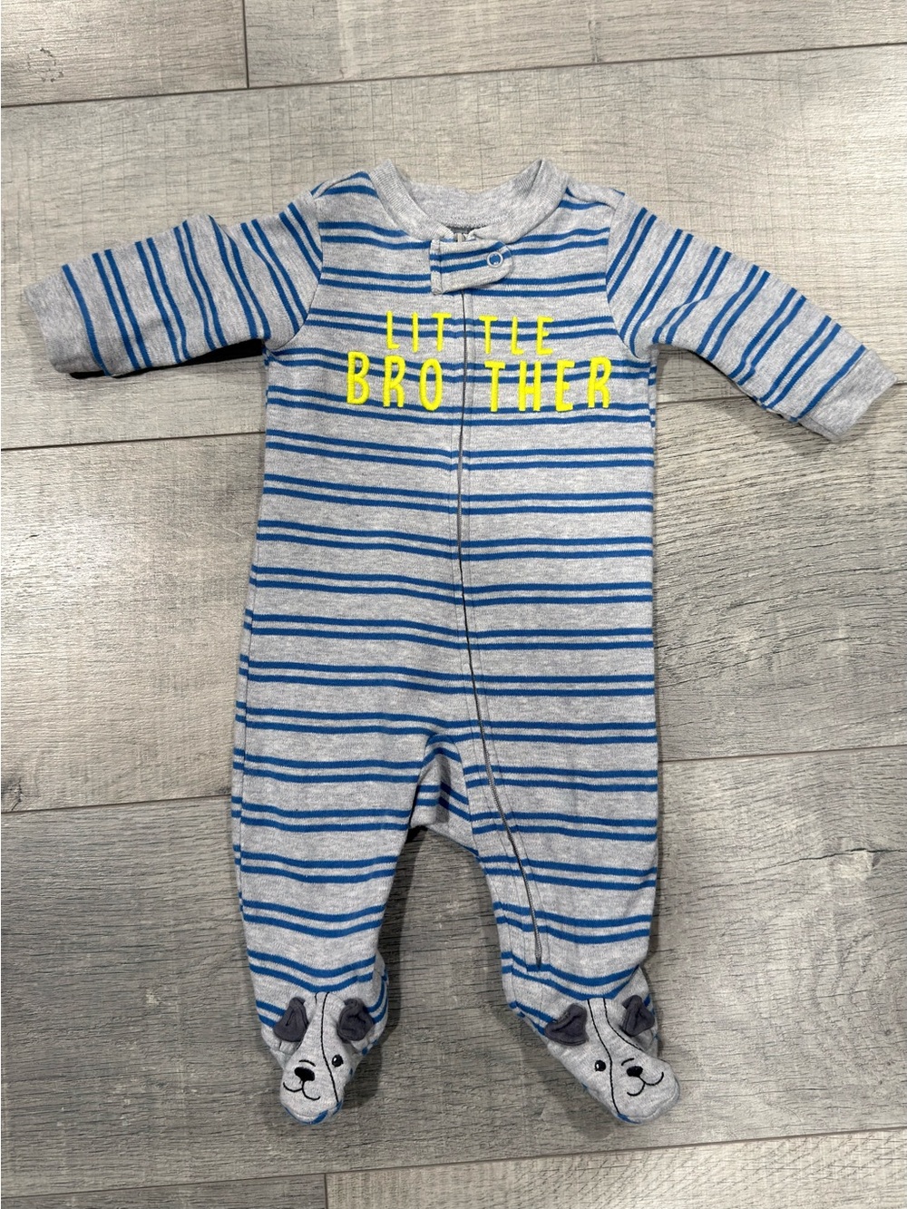 Carter’s Just One You Baby Boy 3M Little Brother Striped Footed Sleeper